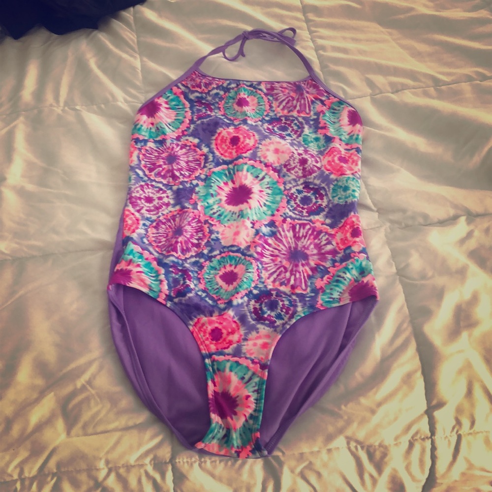 Neon Fireworks Bathing Suit